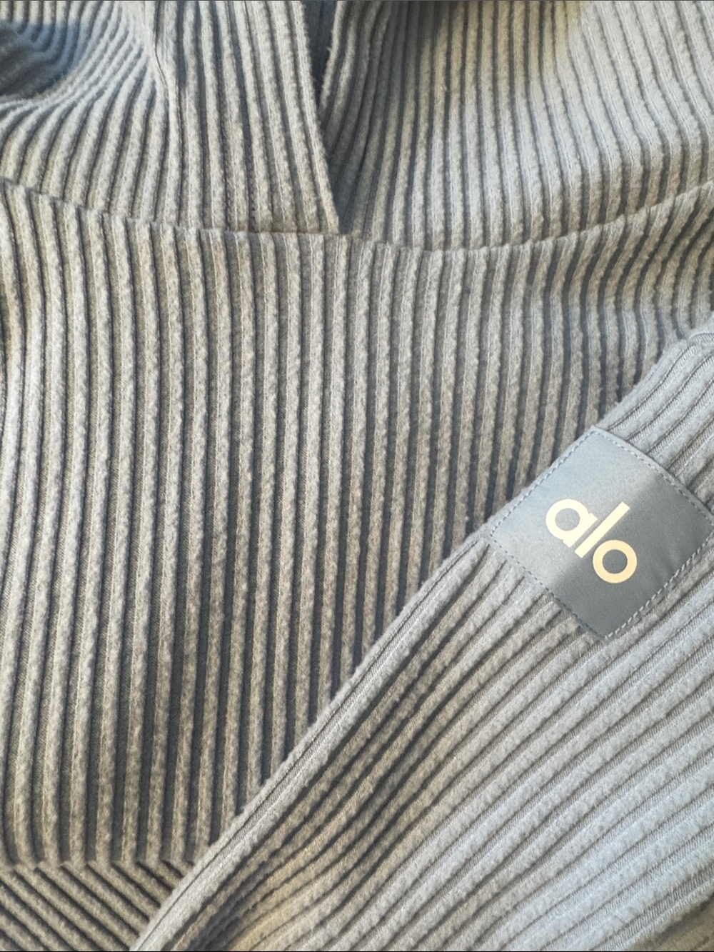 ALO Yoga Celestial Blue Ribbed Sweat Set - Picture 11 of 14